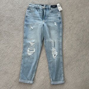 Hollister Light Blue Boyfriend Jeans Mom Jeans